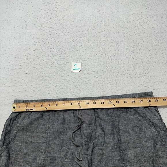 Soho Street NY&C Women's Large Linen Blend 3" Inseam Drawstring Shorts Gray - Picture 9 of 11